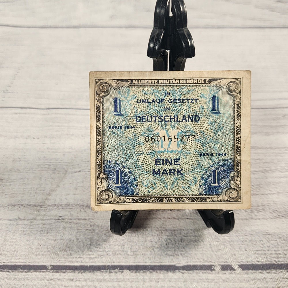 1944 Allied Military Currency Eine Mark Germany WWII Occupation Note 060165773